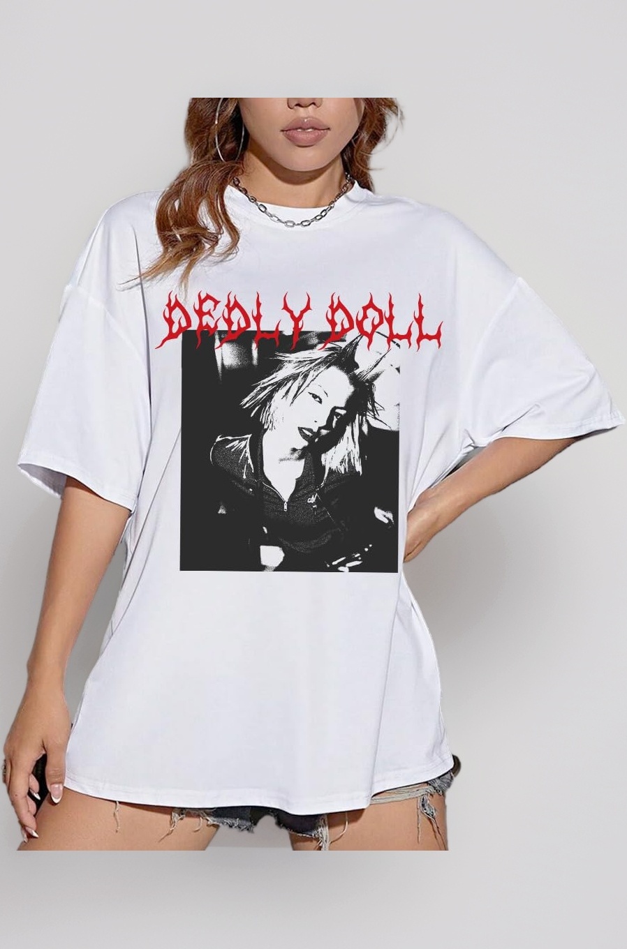 deadly doll Tシャツ Lサイズ Buy Deadly Doll Cotton Oversized Tshirt, Drop Shoulder T Shirt